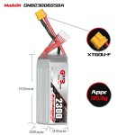 GNB GAONENG 2300mah 6S 22.2V 50C 100C XT60 RC LiPo Battery Brushless Drone Blade Scimitar LRX Quad Align RC Plane EDF Jet Flight